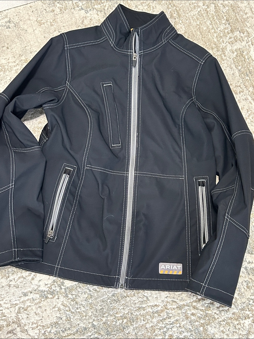 Ariat Black Softshell Jacket with Contrast Stitching